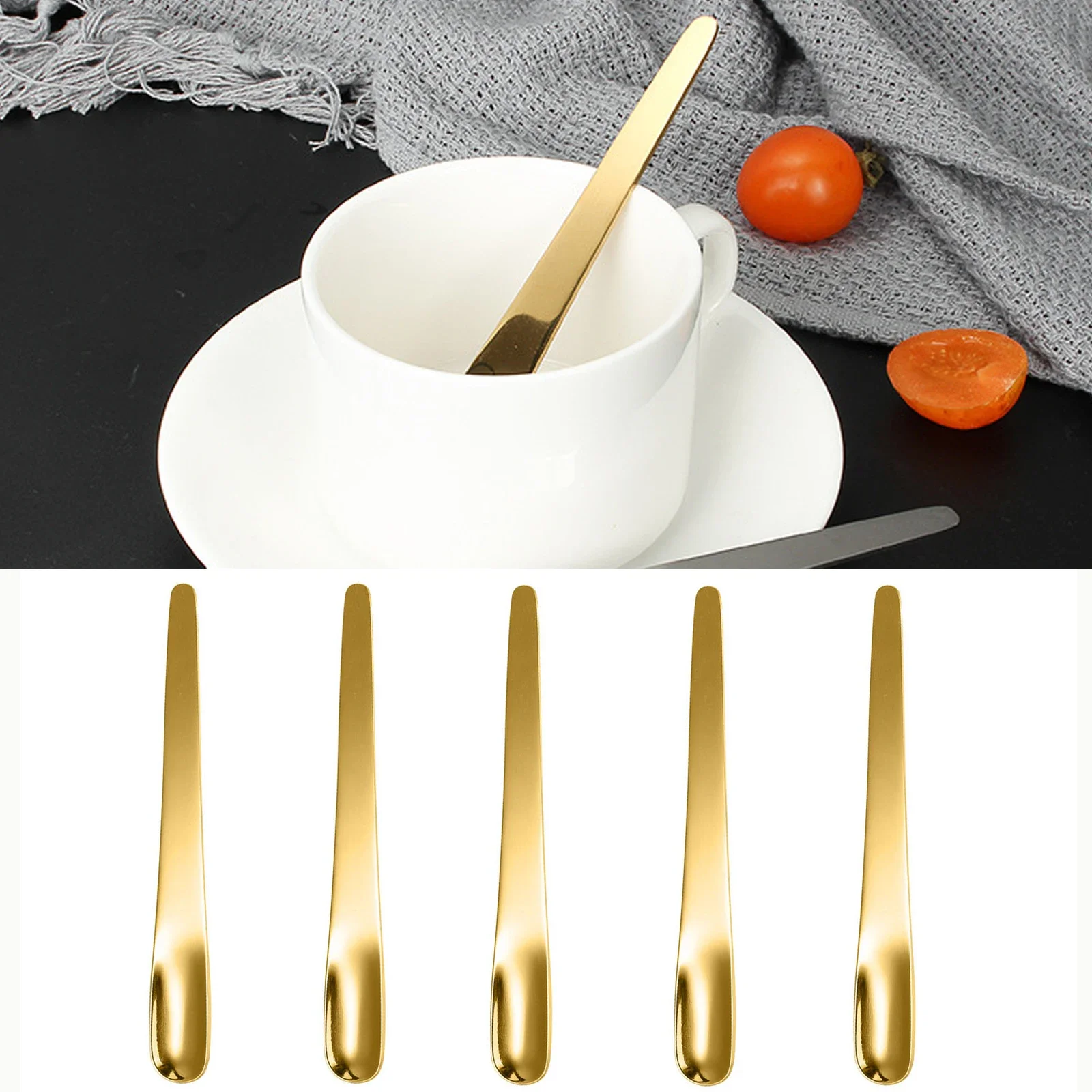5PCS Coffee Spoon Stainless St - Kitchen Appliances Restaurant recension och pris