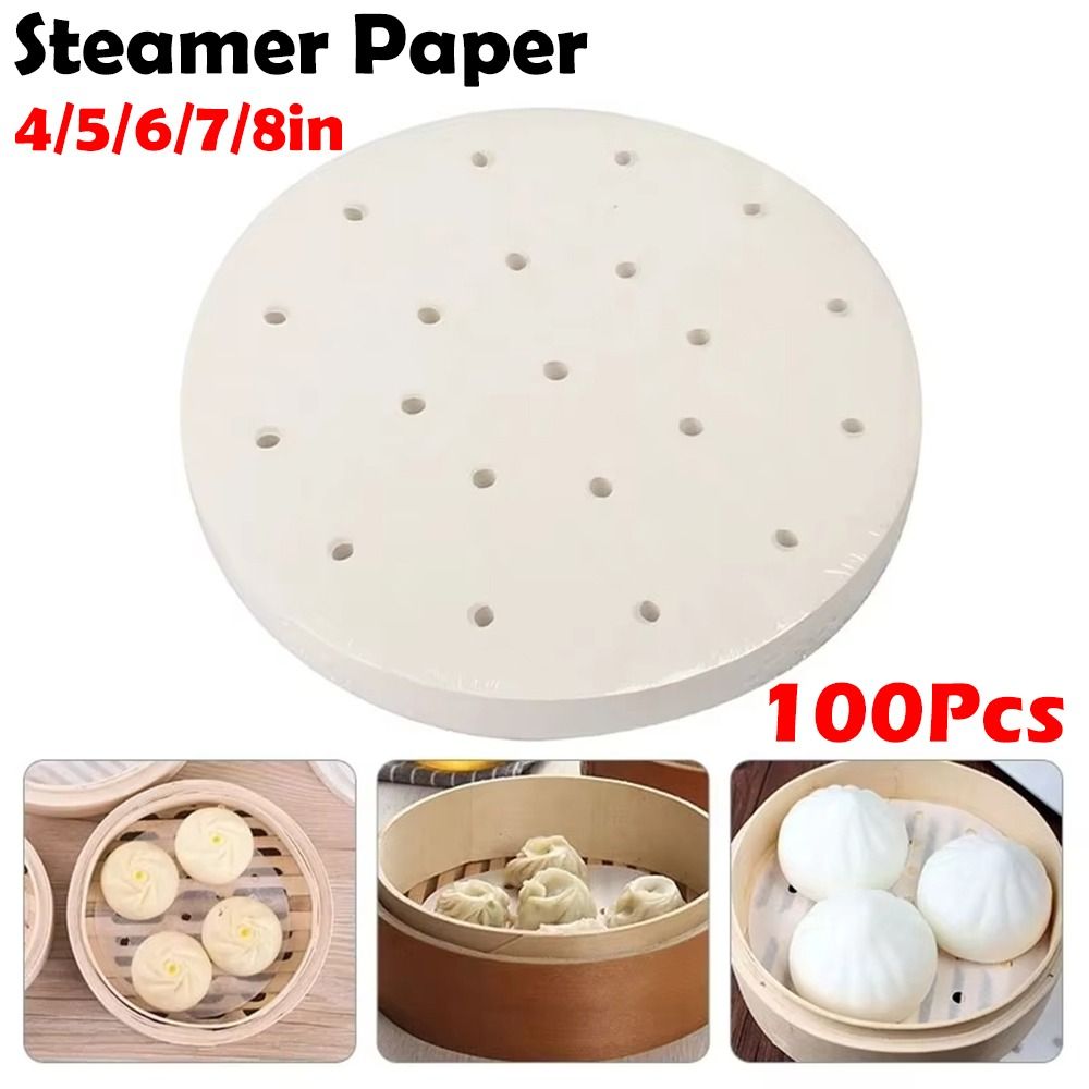 100Pcs Steamed Paper Steamed B - Kitchen Appliances Restaurant recension och pris